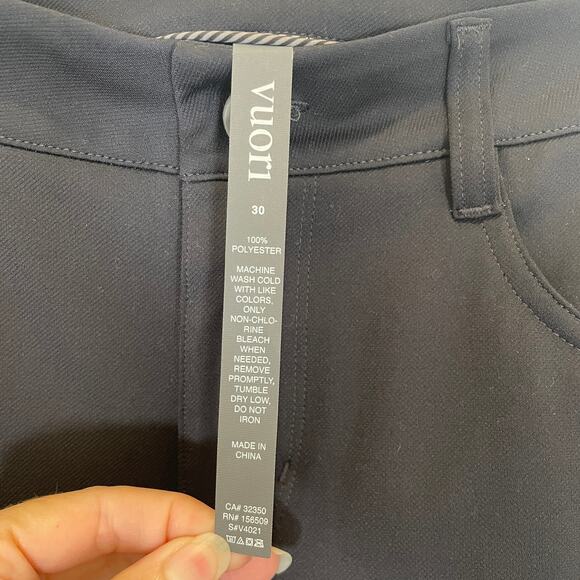 Vuori Mens Meta Pant Athletic Slim Fit Black Dressy Athleisure Career 30 - Picture 3 of 5